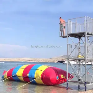 Pvc Materiaal Blob Lake Jump Opblaasbare Water Launch Voor Volwassenen