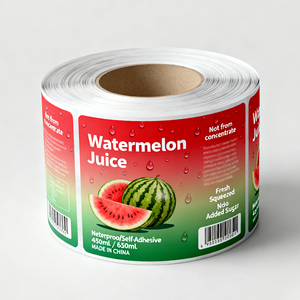 Logotipo De Impressão Personalizada Etiqueta Adesiva Suco De Frutas Bebida Alimentos Garrafa De Vidro Etiqueta De Embalagem Etiquetas Personalizadas De Suco - Product Image 5