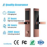 Kunci Pintu Pintar Tanpa Kunci Jaringan WiFi Vertexis, Sidik Jari, Aluminium Alloy, Pintu Kayu/Baja, Model TT Lock A7, Kontrol Aplikasi, Data Cloud