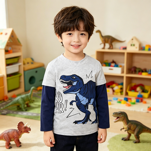 Camiseta para Niños, Camisetas para Niñas, Algodón, <span class=keywords><strong>Manga</strong></span> <span class=keywords><strong>Larga</strong></span>, Tops para Bebés, Ropa para Niños, Camiseta para Niñas - Product Image 1