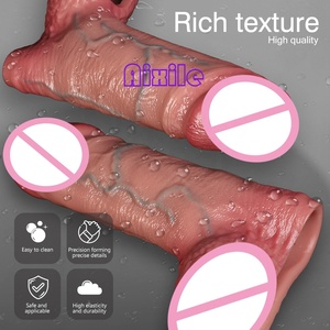 Penis-Hülle, Cock <span class=keywords><strong>Sleeve</strong></span>, Männliches Sexspielzeug, Realistischer Penisverlängerer, Wiederverwendbare Penis-Hülle, Penisvergrößerer, Erwachsenen-Spielzeug - Product Image 2