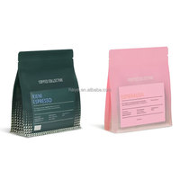 Sac en papier kraft à fermeture éclair réutilisable imprimé personnalisé écologique pochette debout recyclable pour l'emballage du thé et du café