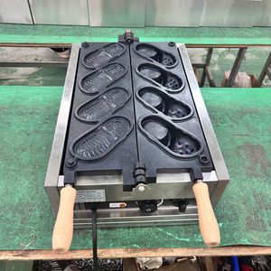 Trous antiadhésifs gaufre en forme de chaussure faisant la Machine gaz chauffage électrique chaussures commerciales forme gaufrier - Product Image 2