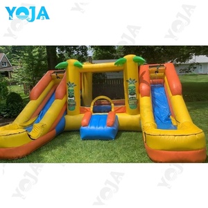 Château gonflable <span class=keywords><strong>Coco</strong></span> Style à double toboggan 4x5x2.5M en PVC avec toboggan pour les fêtes d'enfants en plein air - Product Image 3