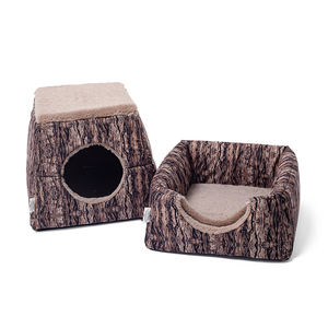 Cama y Taburete Plegable de 2 Vías para Mascotas, Diseño Ecológico de Invierno, Forma Rectangular, Empacado en Caja para Perros y Gatos - Product Image 4