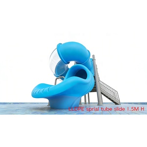 Tobogán de Agua en Espiral de Plástico de 1.5 m de Altura para <span class=keywords><strong>Piscina</strong></span> y Área de Juegos Acuáticos, Certificado de Seguridad EN1176 CE - Product Image 3