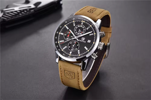 Montre mécanique pour homme BENYAR 5102, nouvelle montre de style business, automatique, 3 sous-cadrans, date, montre unisexe multifonctionnelle, bracelet en cuir, montre pour homme - Product Image 5