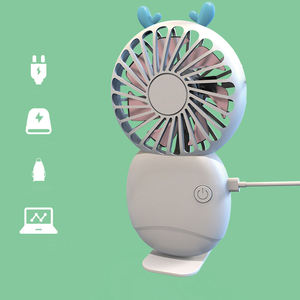 USB ricaricabile Mini ventilatore <span class=keywords><strong>da</strong></span> tavolo nuovo piccolo carino patta patta pantaloni Design tre tavolo per uso domestico dormitorio personalizzato - Product Image 2