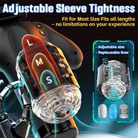 Masturbateur automatique mains libres pour homme, type Pocket Pussy, avec fonction de succion, distance de poussée de 10 cm et support pour téléphone portable