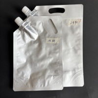 Pochette souple en aluminium avec bec verseur PET/AL/PE de qualité alimentaire, sac stand-up avec bouchon à vis PP pour emballage de jus, miel, sauces et liquides, impression personnalisée