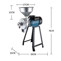 Moulin Électrique Industriel Mini Sec/Humide Multifonctionnel pour Céréales, Pulvérisateur de Maïs, Riz, Soja, Arachides – Idéal pour Petites Usines