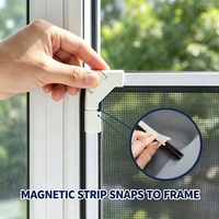 Moustiquaire magnétique sur mesure pour cadre de fenêtre intérieur, en fibre de verre, anti-mouches et insectes, pour appartement