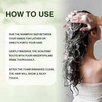 Shampoing Solide Naturel à l'Herbe d'Usman et Feuille de Thuya Oriental - Infusé au Romarin, Nettoyage Doux, Anti-Chute, Soin Capillaire
