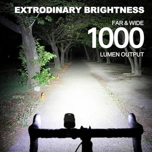 Lampe de vélo rechargeable USB avec affichage LED, 6 modes, phare de vélo pour le cyclisme - Product Image 2