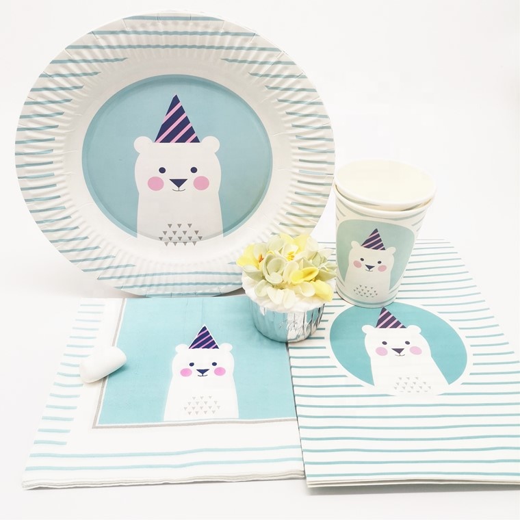 Набор принадлежностей для дня рождения, тарелки, салфетки, чашки, набор посуды для 8