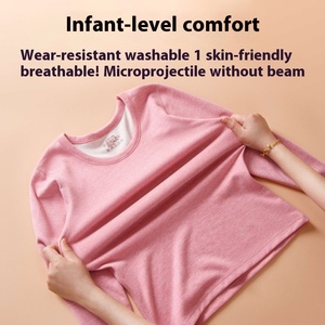 Biancheria intima termica autunno inverno per uomo donna traspirante levigatura Double-face lana di pecora di seta di gelso mutandine lunghe foderate in pile - Product Image 3