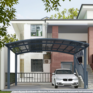 Abri de voiture moderne en alliage d'aluminium avec toit arqué, imperméable et durable, pour 2 voitures, pour patio extérieur, <span class=keywords><strong>jardin</strong></span> - Product Image 2