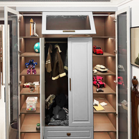 Armoire de chambre à coucher de style minimaliste personnalisable, dressing et armoire de rangement adaptée aux villas et aux appartements