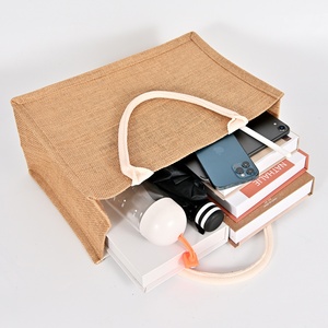 Grazie borse di iuta con stampa amante con manici Shopping tote Bag grande capacità per borsa da sposa da spiaggia fai da te regalo per il giorno dell'insegnante - Product Image 2
