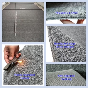 Moquette unie en PP à boucles courtes, durable, antidérapante, couleur unie, moquette mur à mur, <span class=keywords><strong>tapis</strong></span> de sol complet pour bureau, salle de sport, maison - Product Image 2