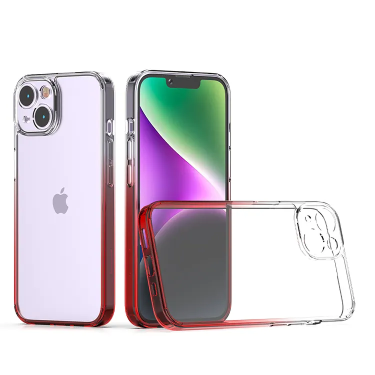 New arrival Transparent Anti-fall Phone case for iPhone 14 13 12 11 pro max change color hard acrylic tpu phone cover