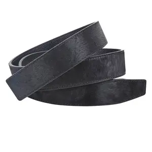Hot selling classic pull fashion black horsehair wide belt accessories leather belts vietnam