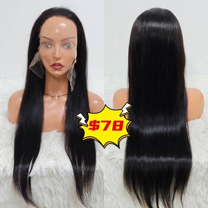 Promoción Letsfly: Pelucas de Cabello Humano con Frente de Encaje Transparente 10A de Alta Calidad, 13x4, 26 Pulgadas, Color Natural, Venta al Por Mayor de Fábrica, $78 - Product Image 1
