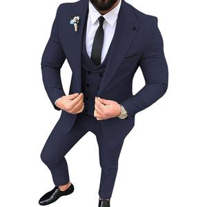 Toptan XXS-7XL artı büyük erkekler balo smokin Slim Fit damat düğün takımları erkekler için Blazer <span class=keywords><strong>3</strong></span> parça ceket yelek pantolon - Product Image 4