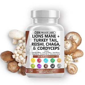 OEM Private Label Lion's Mane <strong>Mushroom</strong> Powder <strong>Capsules</strong> for Adult Immune Support and Energy Management - Product Image 3