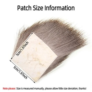 5cmX5cm naturel et teint cheveux de cerf wapiti fourrure de cerf matériel de montage de mouche pour <span class=keywords><strong>nymphe</strong></span> mouche sèche laineux Bugger banderoles leurres de pêche à la truite - Product Image 5