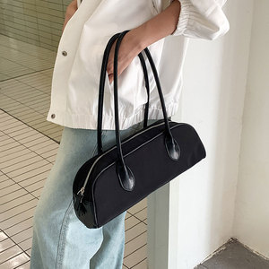 Bolsos de Mujer de Alta Calidad, Nuevos Bolsos Boston Femeninos, Bolsos de Hombro de Cuero y Nailon de Moda para Mujer - Product Image 1