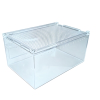 Cage à reptiles en acrylique ventilée, terrarium transparent pour lézards, geckos et petits reptiles