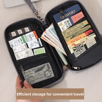 Porta Pasaportes Internacional con Múltiples Ranuras para Tarjetas, Multifuncional, para Documentos de Registro, Viajes de Negocios, Tarjetero de Mano