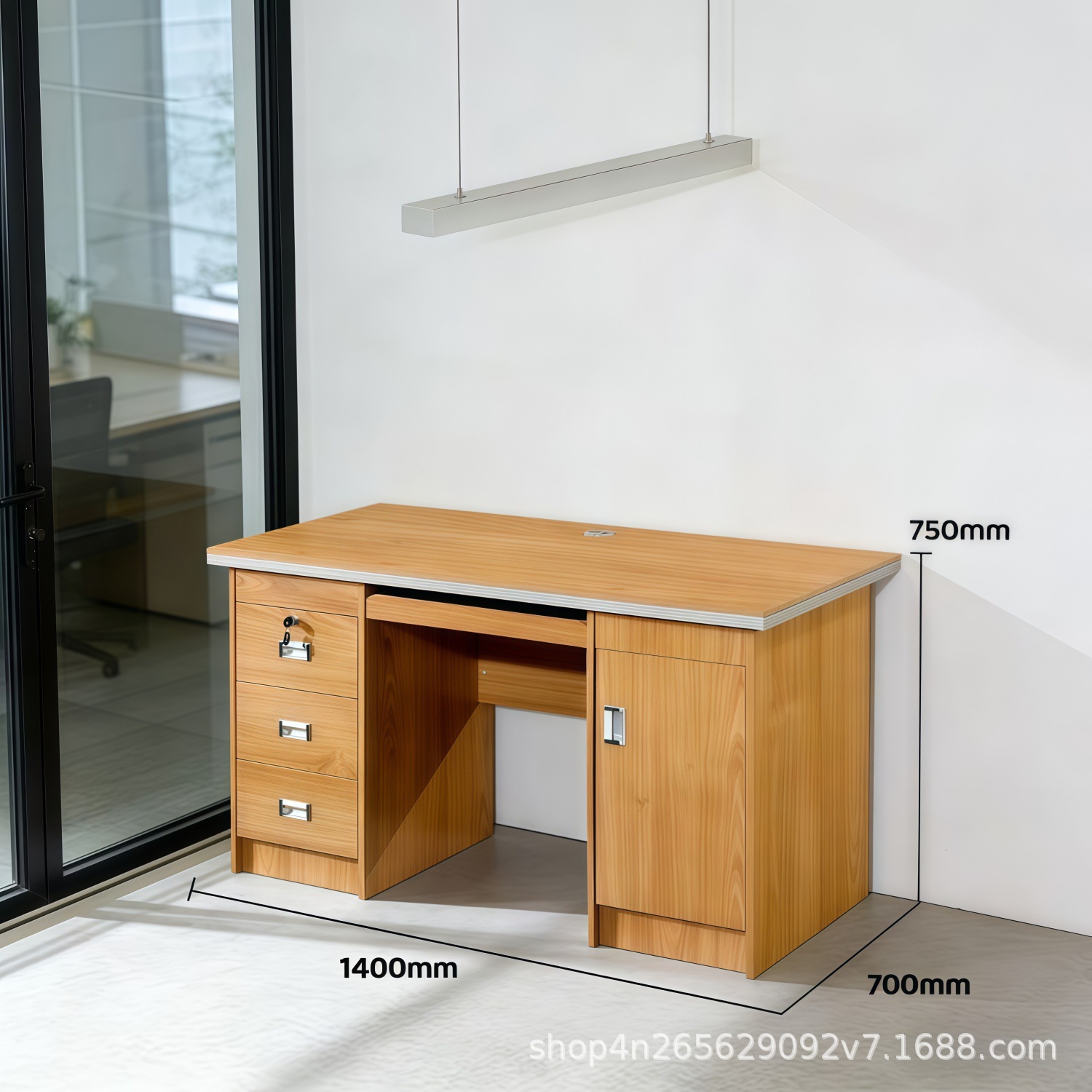 1.4-meter solid wood computer desk