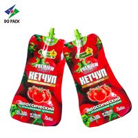Emballage personnalisé pour pâte de tomate avec bec verseur en PE, sachet debout pour l'emballage d'huile d'olive, de ketchup et de sauce