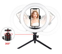 Lampu Ring LED 5V daya tinggi, lampu pencahayaan fotografi Video ponsel pintar, lampu LED kecantikan profesional, dapat diisi ulang daya tinggi 8IN/10in/13In