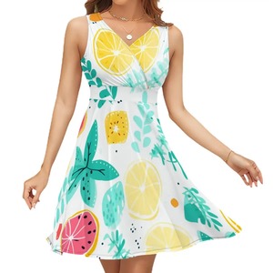 Image personnalisée sans manches col en V robe élégante solide longueur plancher longueur genou XS 6XL lumière pour printemps automne célébrations vacances club sorties - Product Image 6