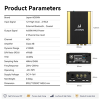 OEM ODM Amplifier Audio DSP Mobil 4 Kanal dengan Crossover Kelas AB 9~16V Daya Tinggi Kontrol PC APP untuk Pengecer Suku Cadang Mobil