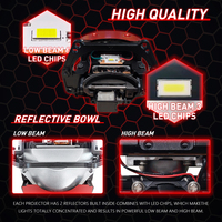 Faros delanteros clásicos para coche, luz led con Chip de diodo, bi-led, 3,0 pulgadas, Hella 3R 55W 12V