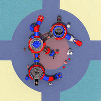 Ensemble d'équipements de divertissement extérieur de grande taille pour enfants et adolescents, équipement de terrain de jeux personnalisé pour parc d'attractions
