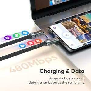Кабель для быстрой зарядки 5А, 30 см | BSCI & ISO9001, оригинальный заводской кабель для передачи данных 240 Вт, шнур для телефона, <span class=keywords><strong>2</strong></span> в 1, аксессуары для телефона - Product Image 6