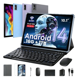 Easytach E1035 10.1" MTK6755 Octa Core 2.0GHz 16GB Android 14 WiFi 5G <b>SIM</b> 4G Keyboard Entertainment Gaming 2-in-1 <b>Tablet</b> PC - Product Image 1