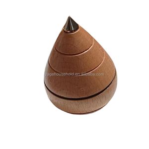 Trottola rotante per bambini in legno di faggio giocattoli per bambini artigianato in legno giocattoli giroscopici in legno per bambini - Product Image 5