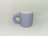 Tasses à café et thé en céramique personnalisées, petit format, prix imbattable, finition émaillée simple avec anse en forme de perle – Vente chaude