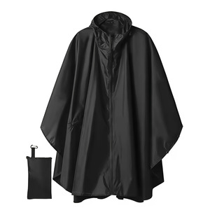 Cape polypongee haoya Dài Ngoài Trời đi bộ đường dài áo mưa mở rộng di động không thấm nước dây kéo áo mưa Mưa Poncho mưa - Product Image 1