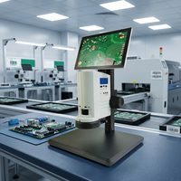 10inch LCD Screen 0.7x-5x PCB Industrial Inspection Microscope