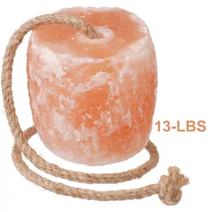 Lámpara de lamer de sal rosa del Himalaya pura, sal Mineral Natural tallada, decoración navideña para ganado, ovejas, artesanías naturales de estilo amoroso - Product Image 1