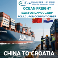 Transitaire maritime Chine-Croatie, Agent d'expédition EXW FOB DDP DAP DDU, Service porte-à-porte pour commandes d'entreprise uniquement avec camion