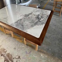 Ensemble de table et de chaises de salle à manger pour restaurant commercial personnalisé, style moderne industriel, écologique, durable, léger, confortable, appartement, hôtel, café
