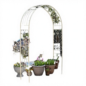 European Modern Iron Flower <b>Frame</b> Butterfly <b>Arch</b> Courtyard Decoration Garden Ornaments Rose Climbing Metal Powder Coated - Product Image 2
